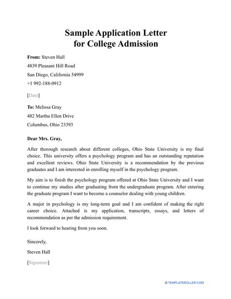Application for Admission .